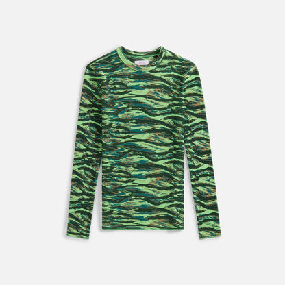 ERL Printed Thermal Shirt - Green Rave Camo