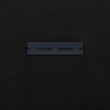 Essentials 90S Fit Pique Polo - Jet Black