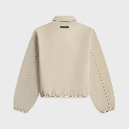 Essentials Bonded Canvas Zip-Up Jacket - Timber