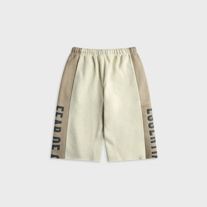 Essentials Paneled Raw Cut Off Sweatpant - Vanilla Heather / Seal