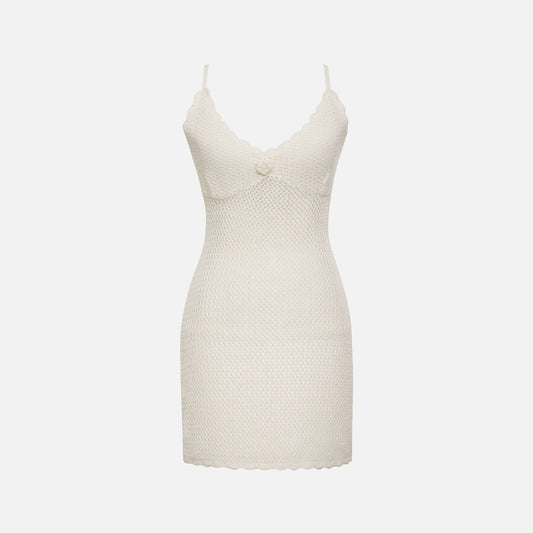 Frankies Bikinis Collette Crochet Dress - White