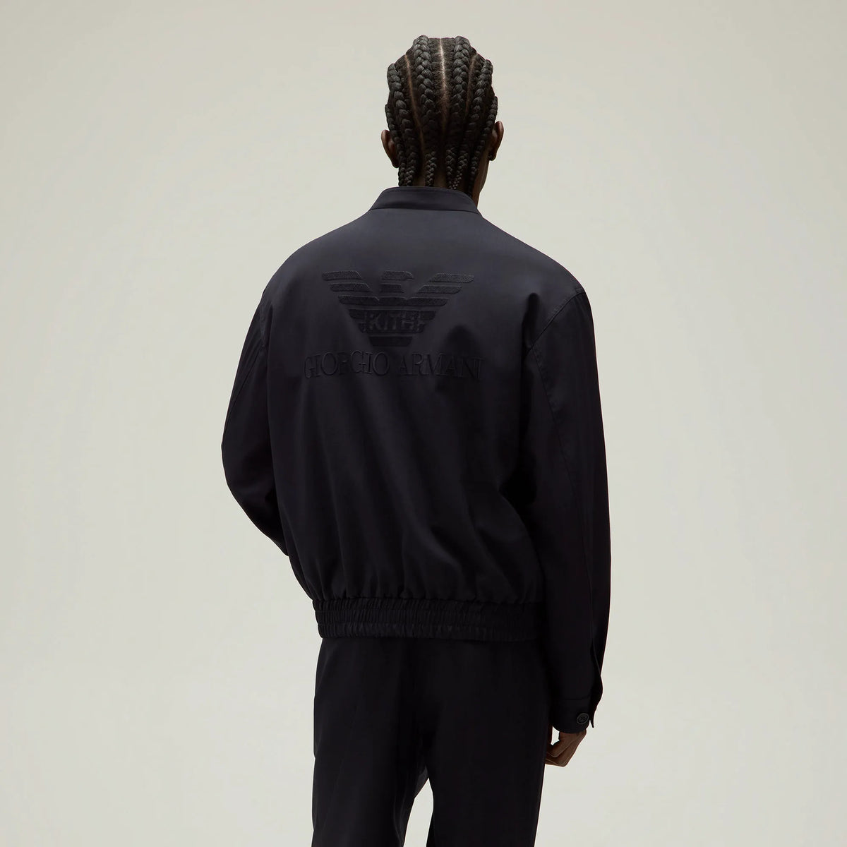 Giorgio Armani & Kith Collarless Bomber Jacket - Admiral