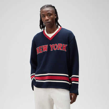 Kith for the New York Knicks Classic Beau Knit Sweater - Nocturnal