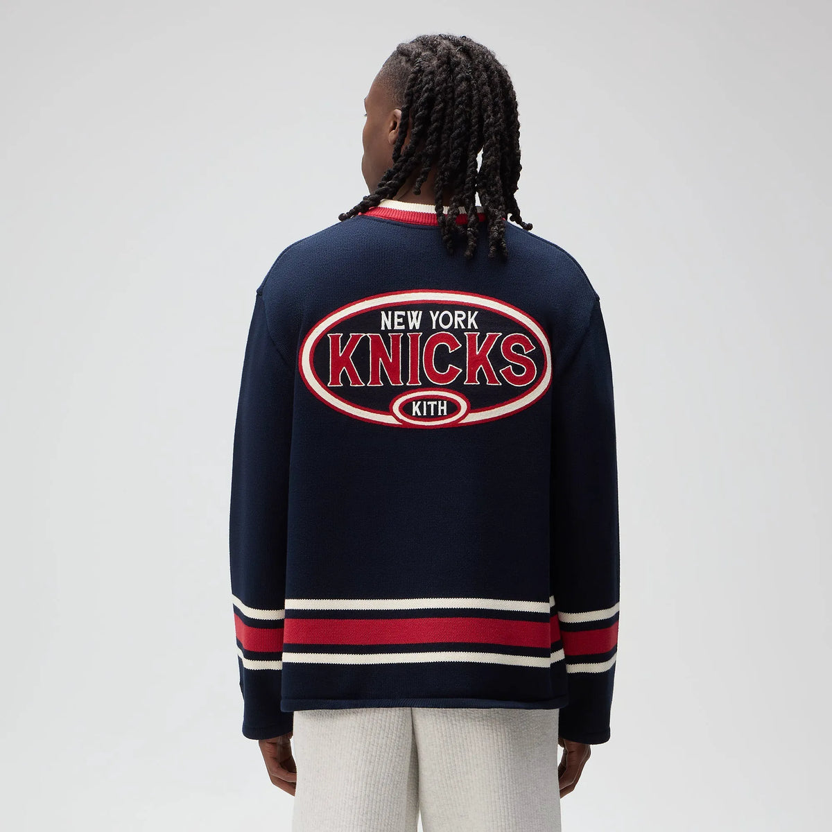 Kith for the New York Knicks Classic Beau Knit Sweater - Nocturnal