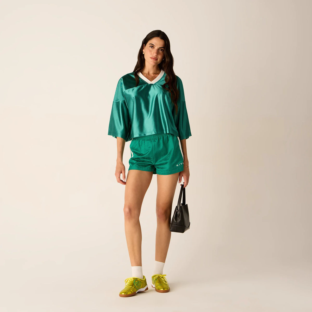 Kith Women Koda Cropped Football Jersey - Newt