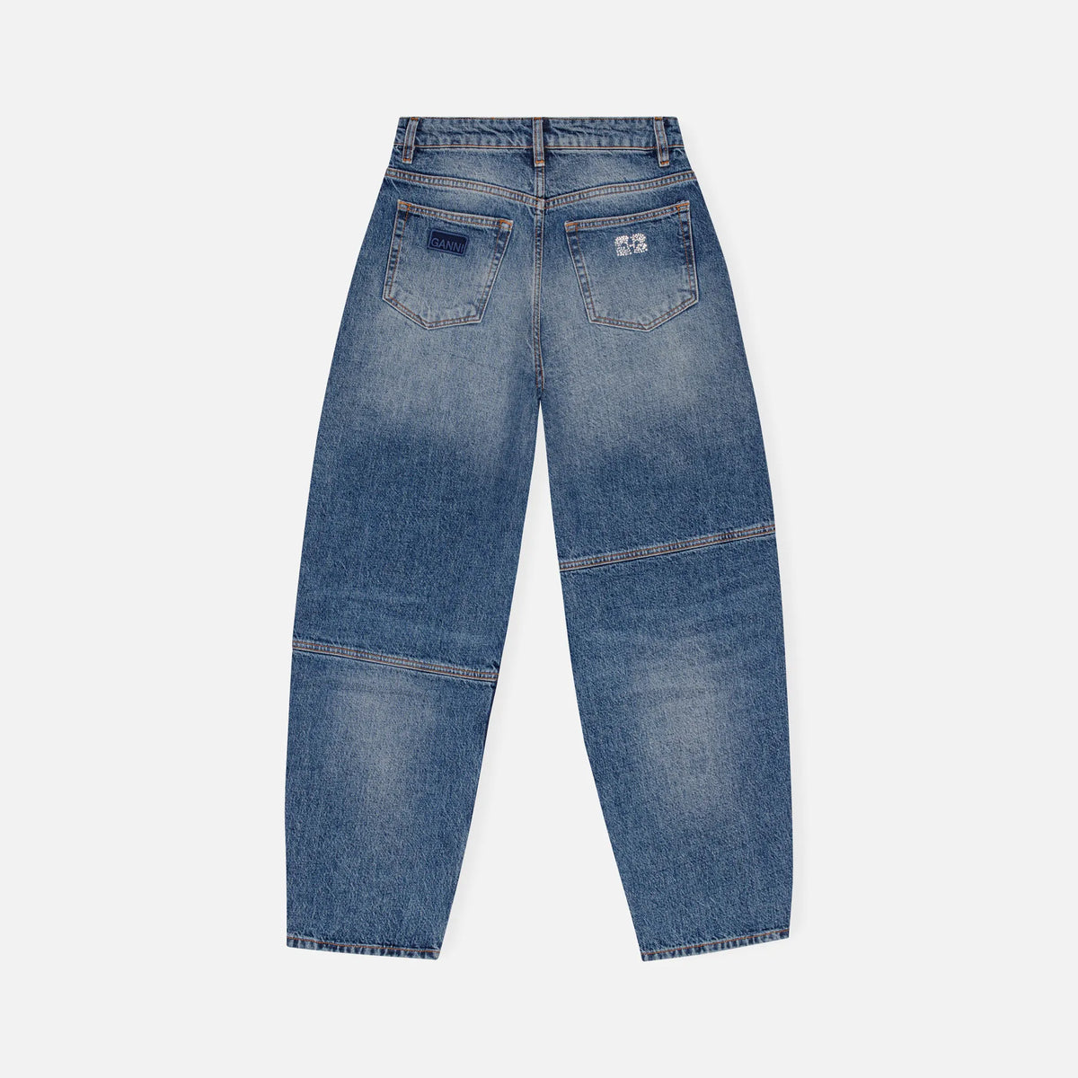 Ganni Sparkle Logo Denim Stary - Tint Wash