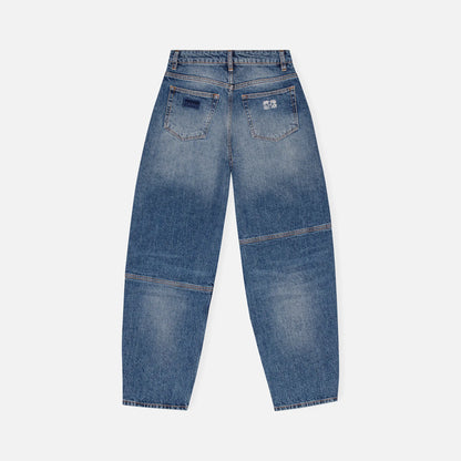 Ganni Sparkle Logo Denim Stary - Tint Wash