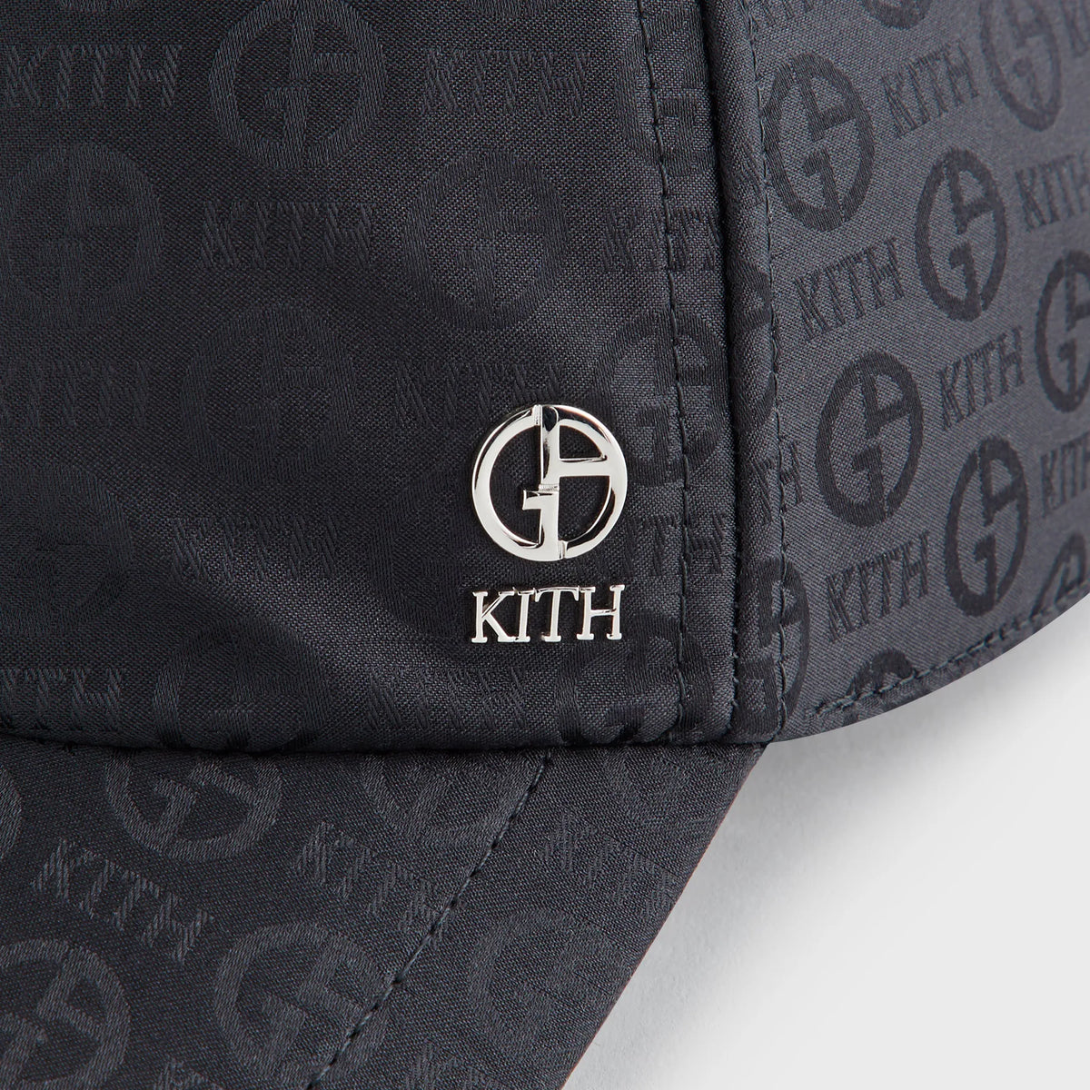 Giorgio Armani & Kith Midweight Jacquard Silk Classic Cap - Black