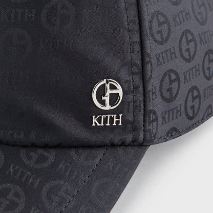 Giorgio Armani & Kith Midweight Jacquard Silk Classic Cap - Black