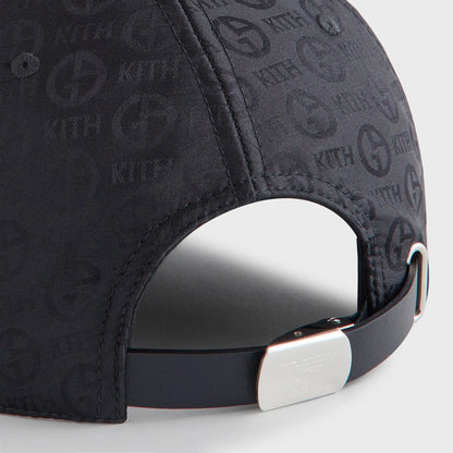 Giorgio Armani & Kith Midweight Jacquard Silk Classic Cap - Black
