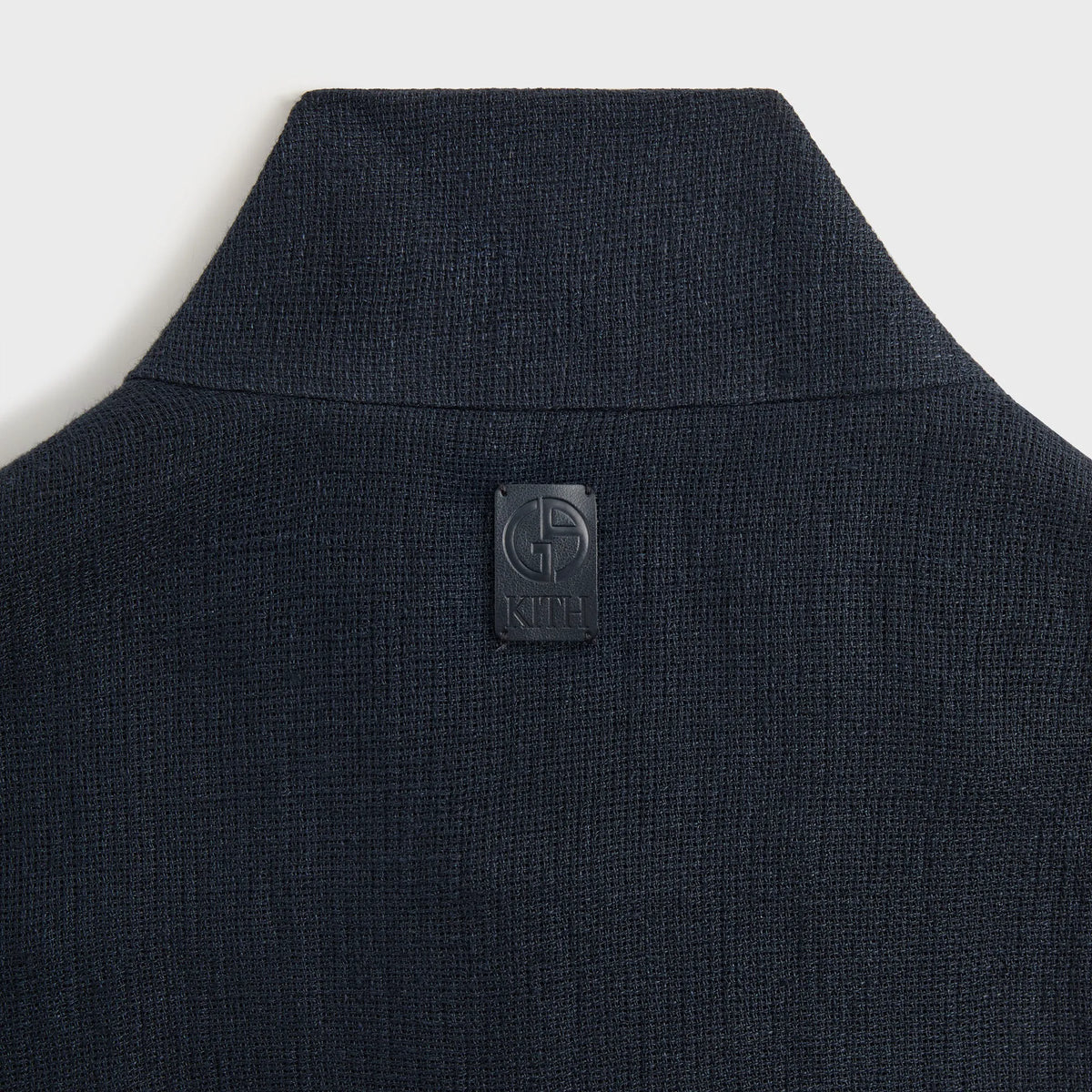 Giorgio Armani & Kith Open Weave Colton Zip-Up Shirt - Nocturnal