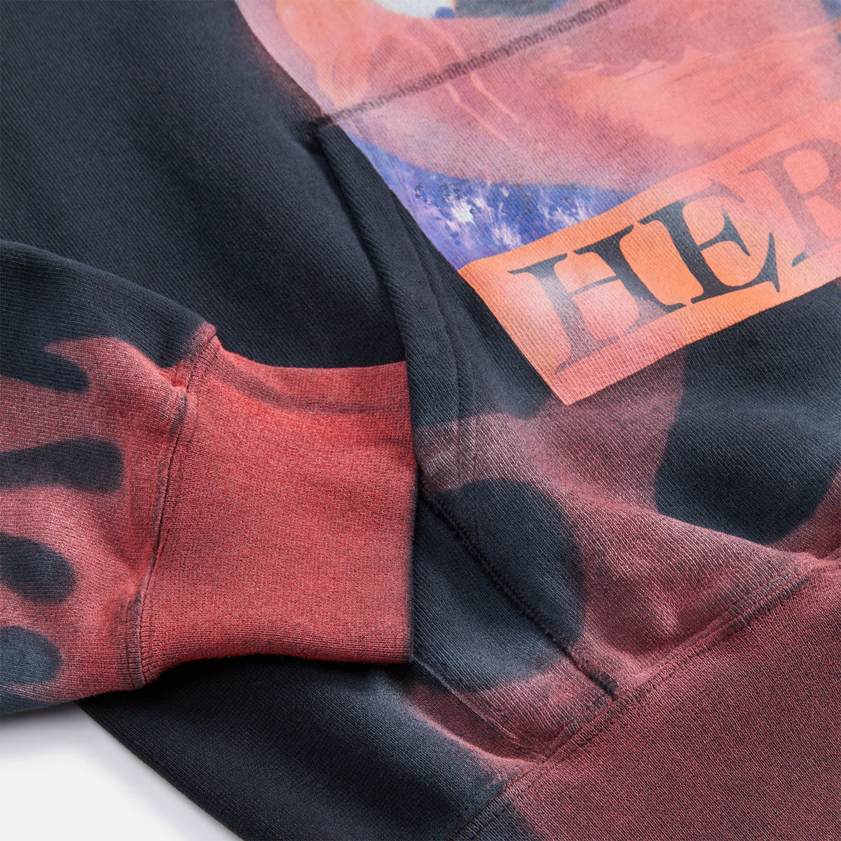 Heron Preston Times Flames Hoodie - Black Red