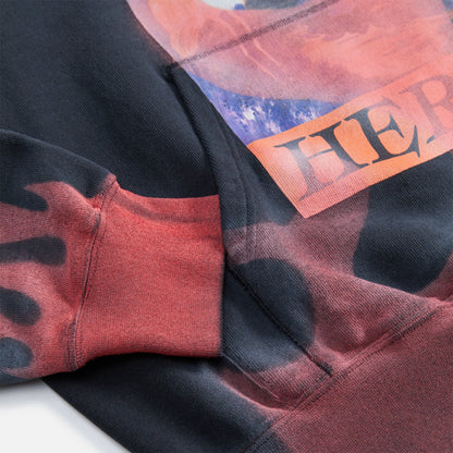 Heron Preston Times Flames Hoodie - Black Red