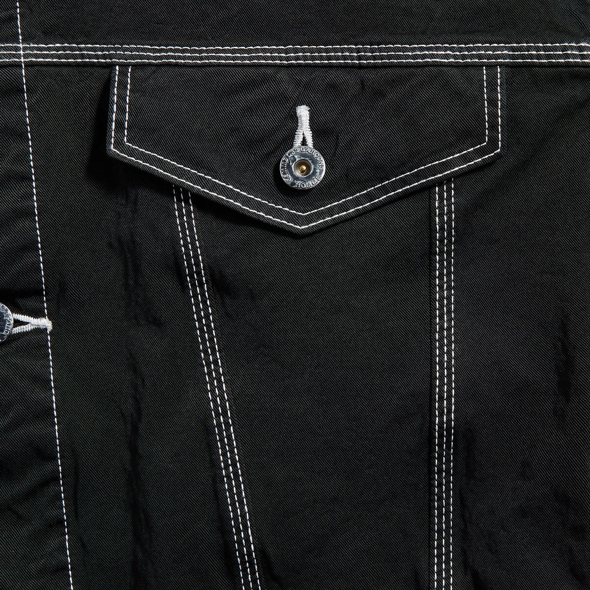 CDG Homme Top Stitch Trucker Jacket - Black