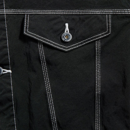 CDG Homme Top Stitch Trucker Jacket - Black