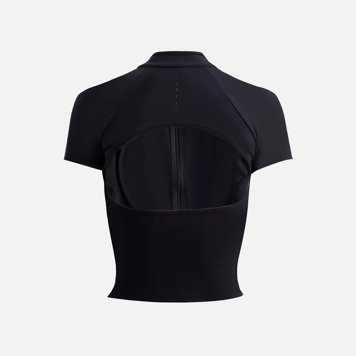 Hyein Seo Slashed Zip Top - Black