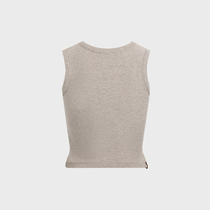 Isa Boulder Inverse Crop Top - Light Grey