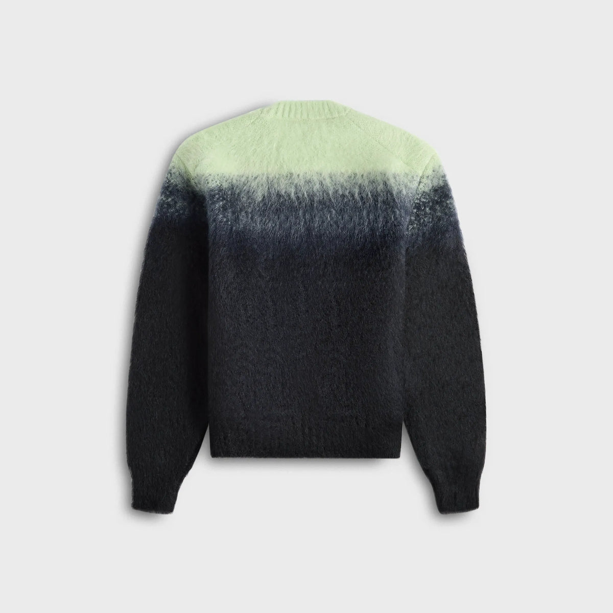Jil Sander Mohair Jacquard Crewneck Sweater - Mint Green / Navy Blue