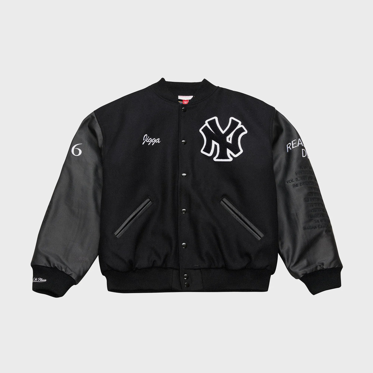 Mitchell & Ness x Jay-Z Reasonable Doubt x New York Yankees Varsity Full-Snap Jacket - Black