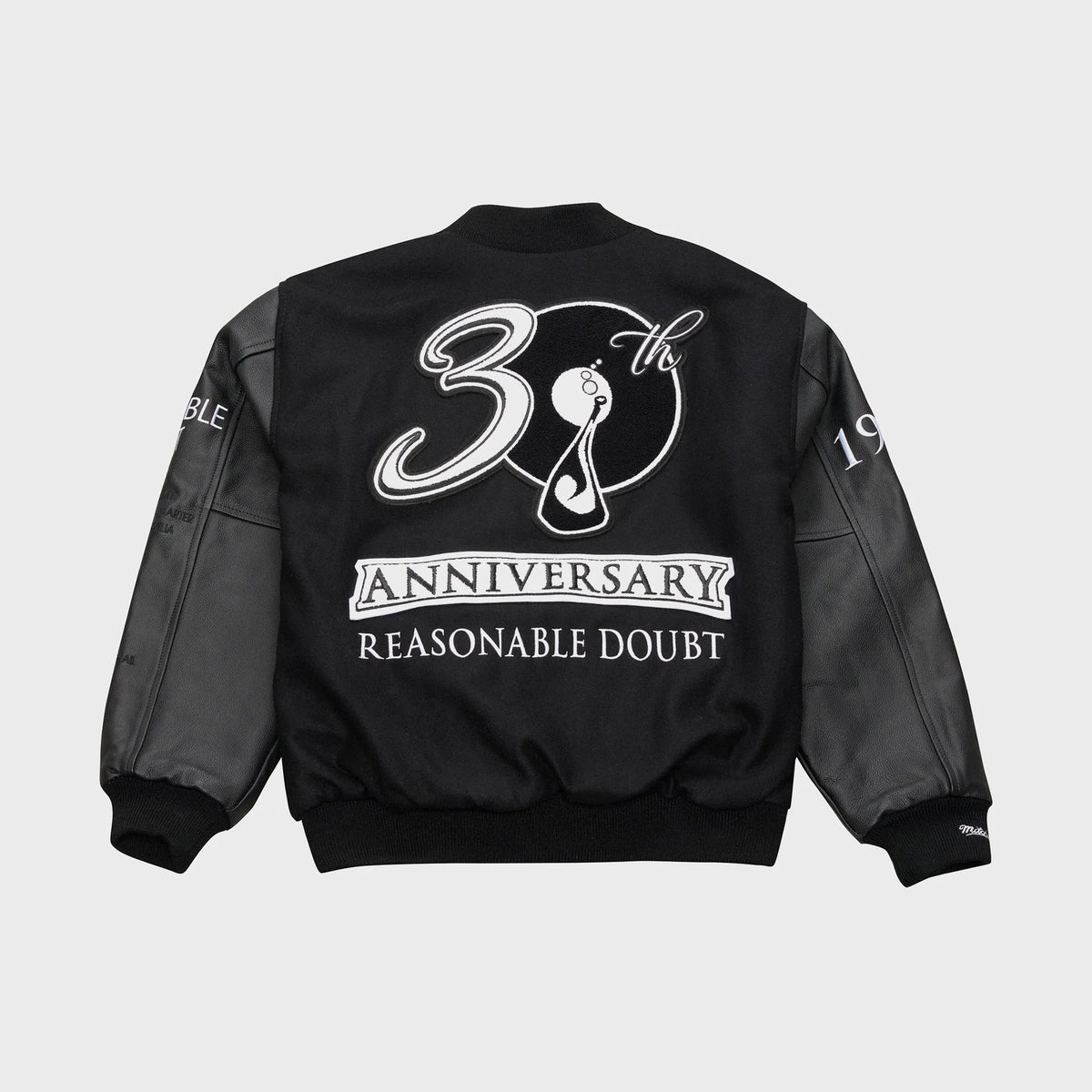 Mitchell & Ness x Jay-Z Reasonable Doubt x New York Yankees Varsity Full-Snap Jacket - Black