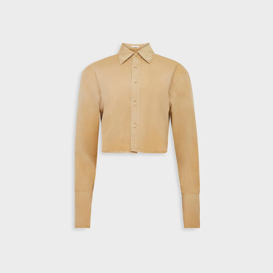 JW Anderson Garment Dye Cropped Shirt - Light Tobacco