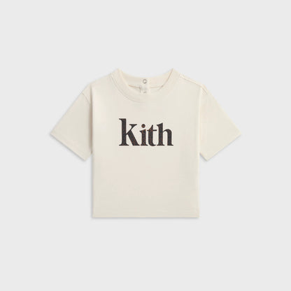 Kith Baby Leopard Kith Serif Leonard Tee - Sandrift