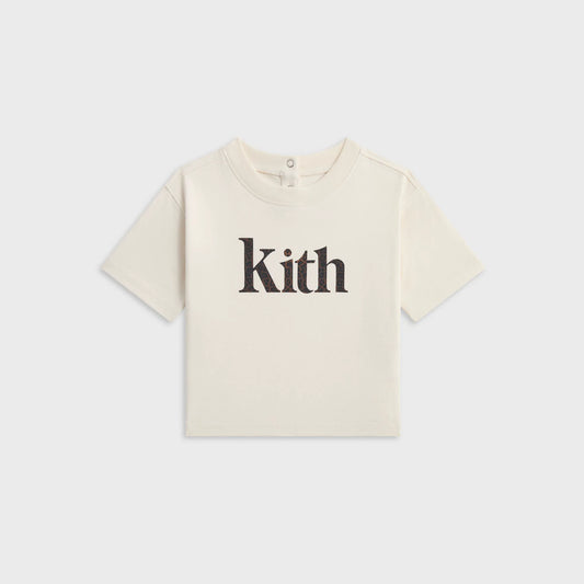 Kith Baby Leopard Kith Serif Leonard Tee - Sandrift