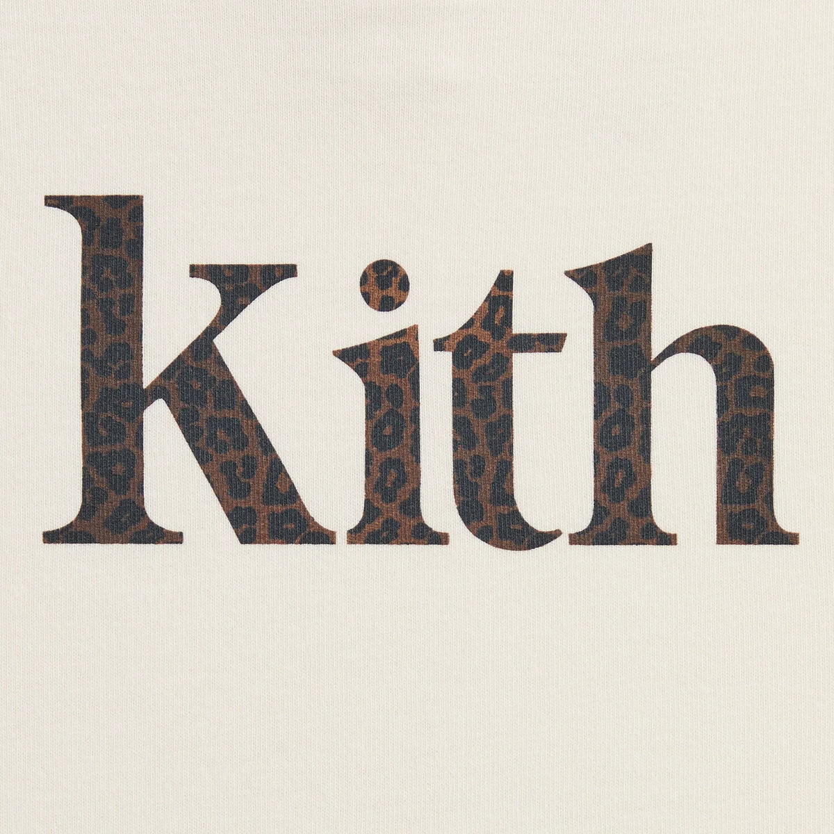 Kith Baby Leopard Kith Serif Leonard Tee - Sandrift