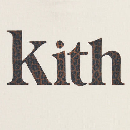 Kith Baby Leopard Kith Serif Leonard Tee - Sandrift