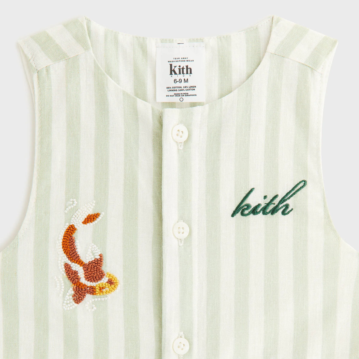 Kith Baby Embroidered Odin Shortall Set - Sage