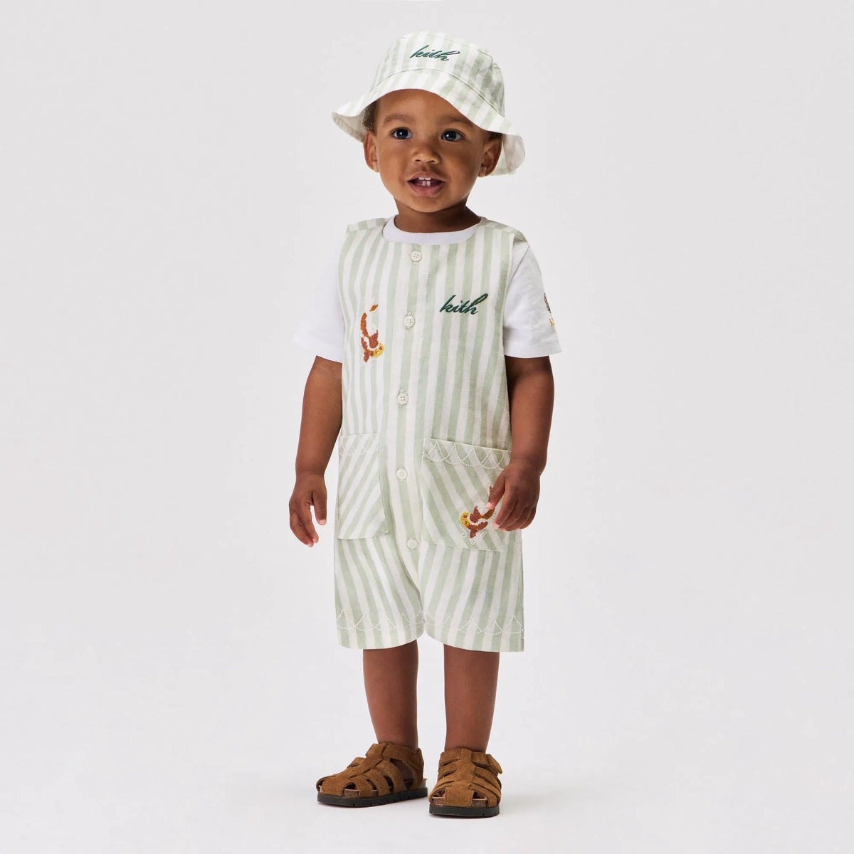 Kith Baby Embroidered Odin Shortall Set - Sage