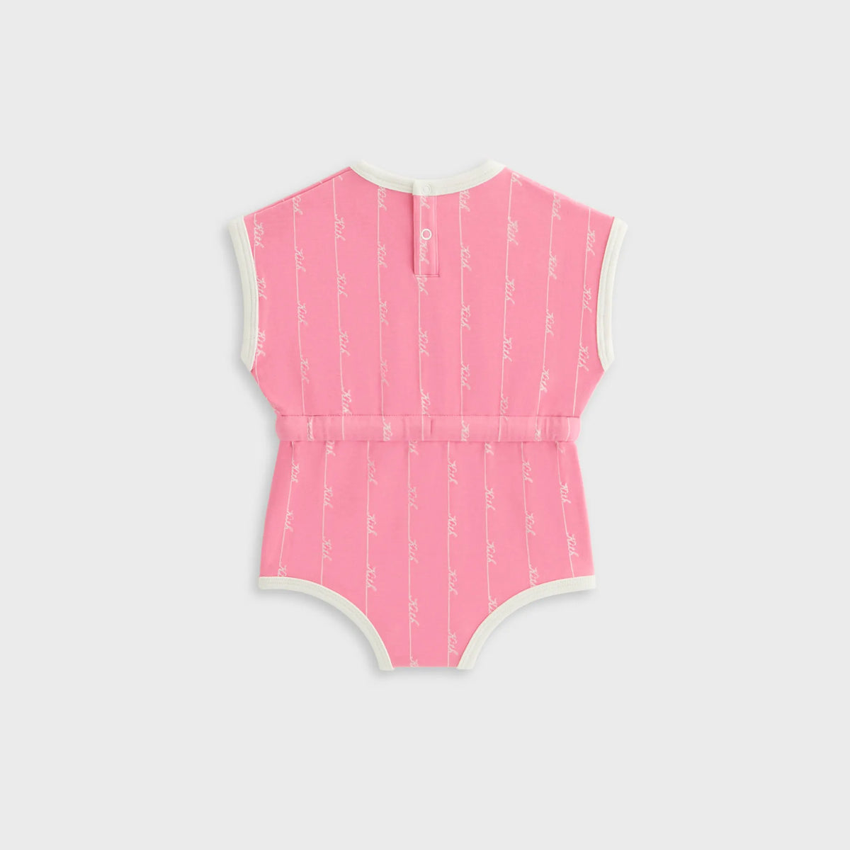 Kith Baby Script Knit Romper - Peony