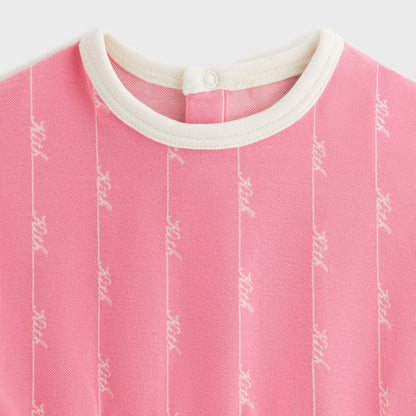 Kith Baby Script Knit Romper - Peony
