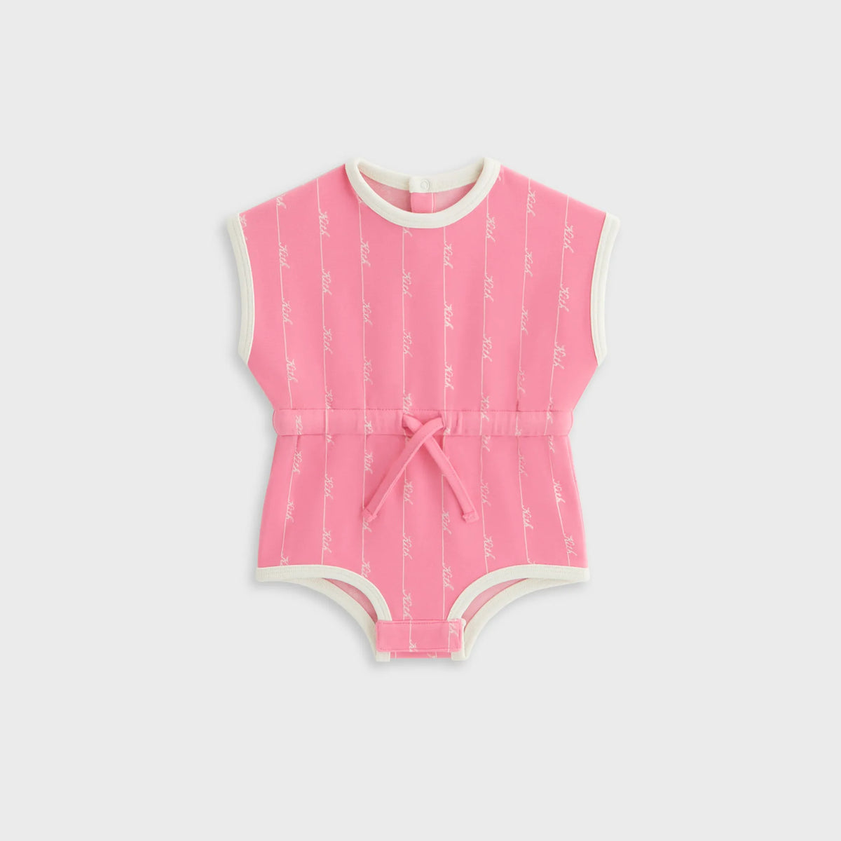 Kith Baby Script Knit Romper - Peony
