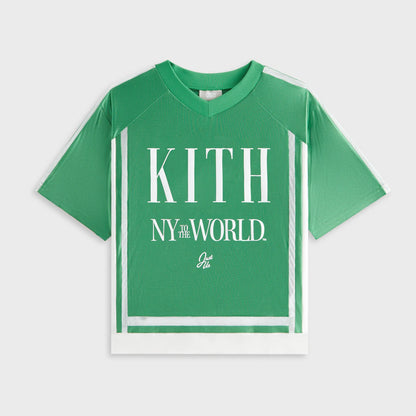 Kith Kids NY to the World Faille Leon Jersey - Parrot