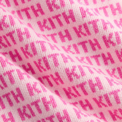 Kith Kids Cropped Monogram Jacquard Teagan Polo - Bubble