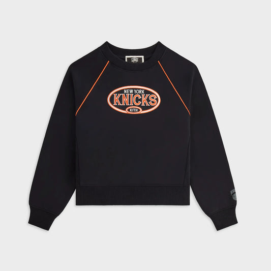 Kith Kids for the New York Knicks Raglan Nelson Crewneck - Black