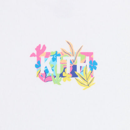 Kith Kids Abstract Tropical Classic Logo Graphic Tee - White