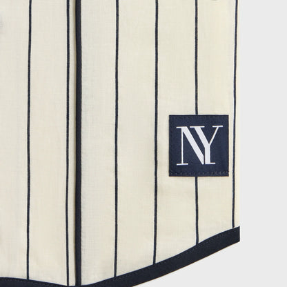 Kith Kids Pinstripe Baseball Shirt - Silk