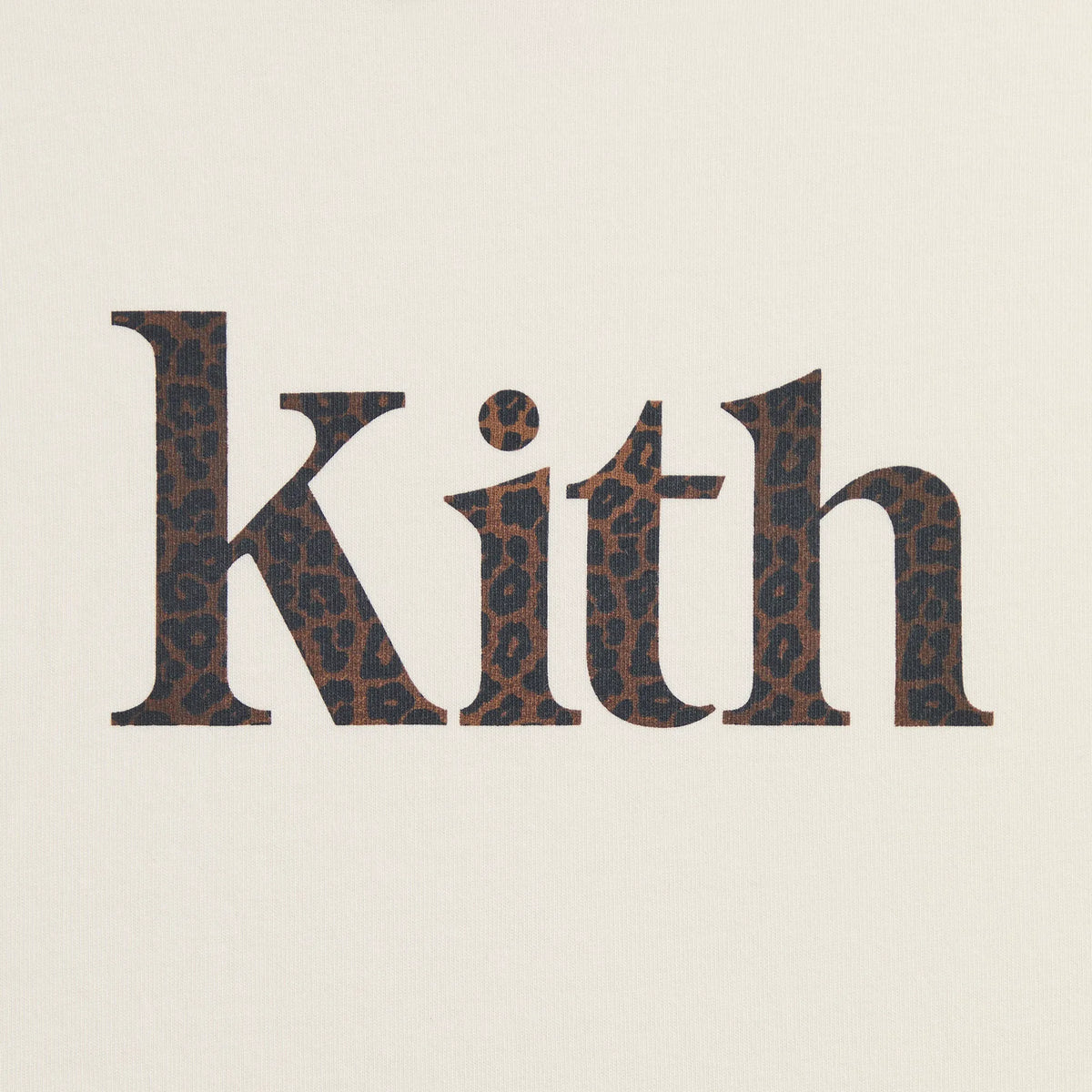 Kith Kids Leopard Serif Leonard Tee - Sandrift