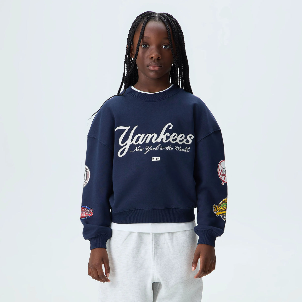 Kith Kids for the New York Yankees Nelson Crewneck - Nocturnal