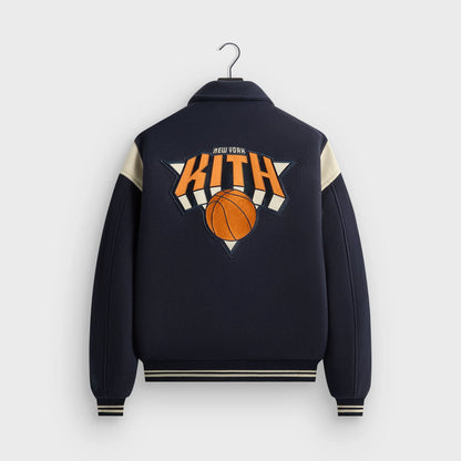 Kith for the New York Knicks Wool Varsity Jacket - Nocturnal
