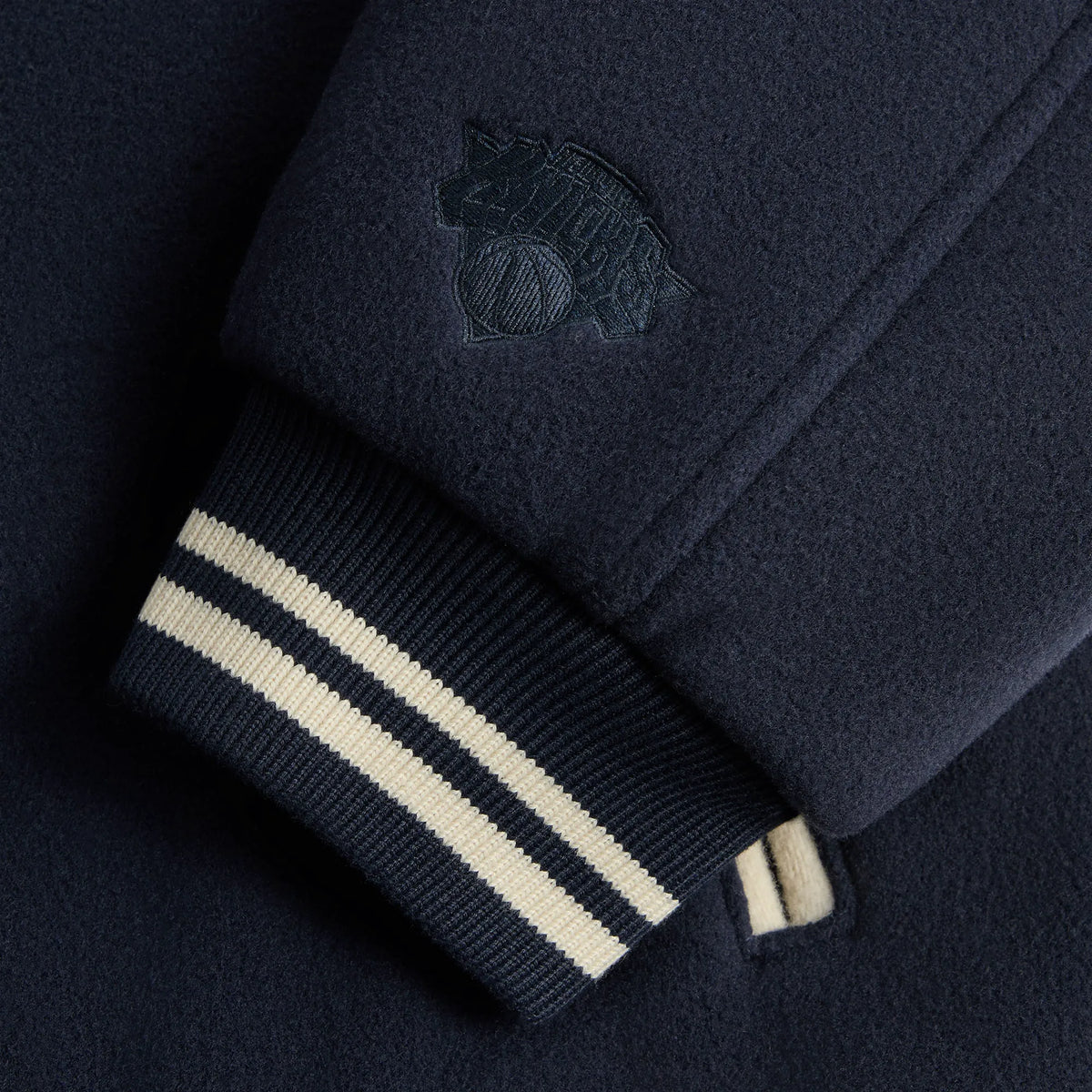 Kith for the New York Knicks Wool Varsity Jacket - Nocturnal