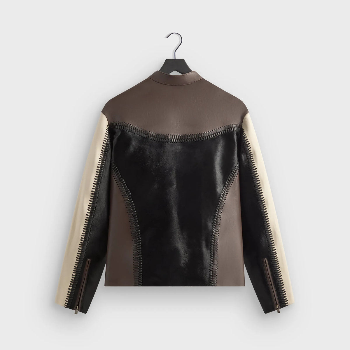 &Kin Combo Leather Avari Moto Jacket - Hickory