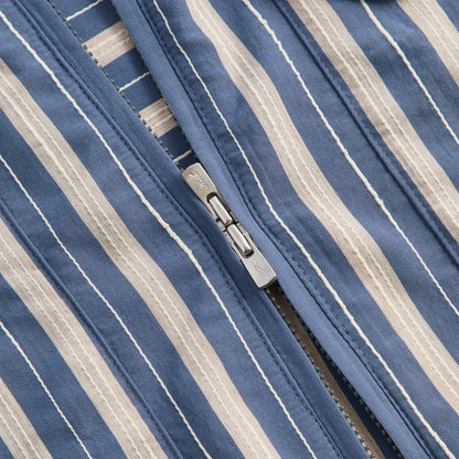 Kith Barre Stripe Full Zip Raj Jacket - Breeze