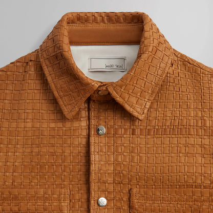 &Kin Woven Leather Apollo II Shirt - Tool