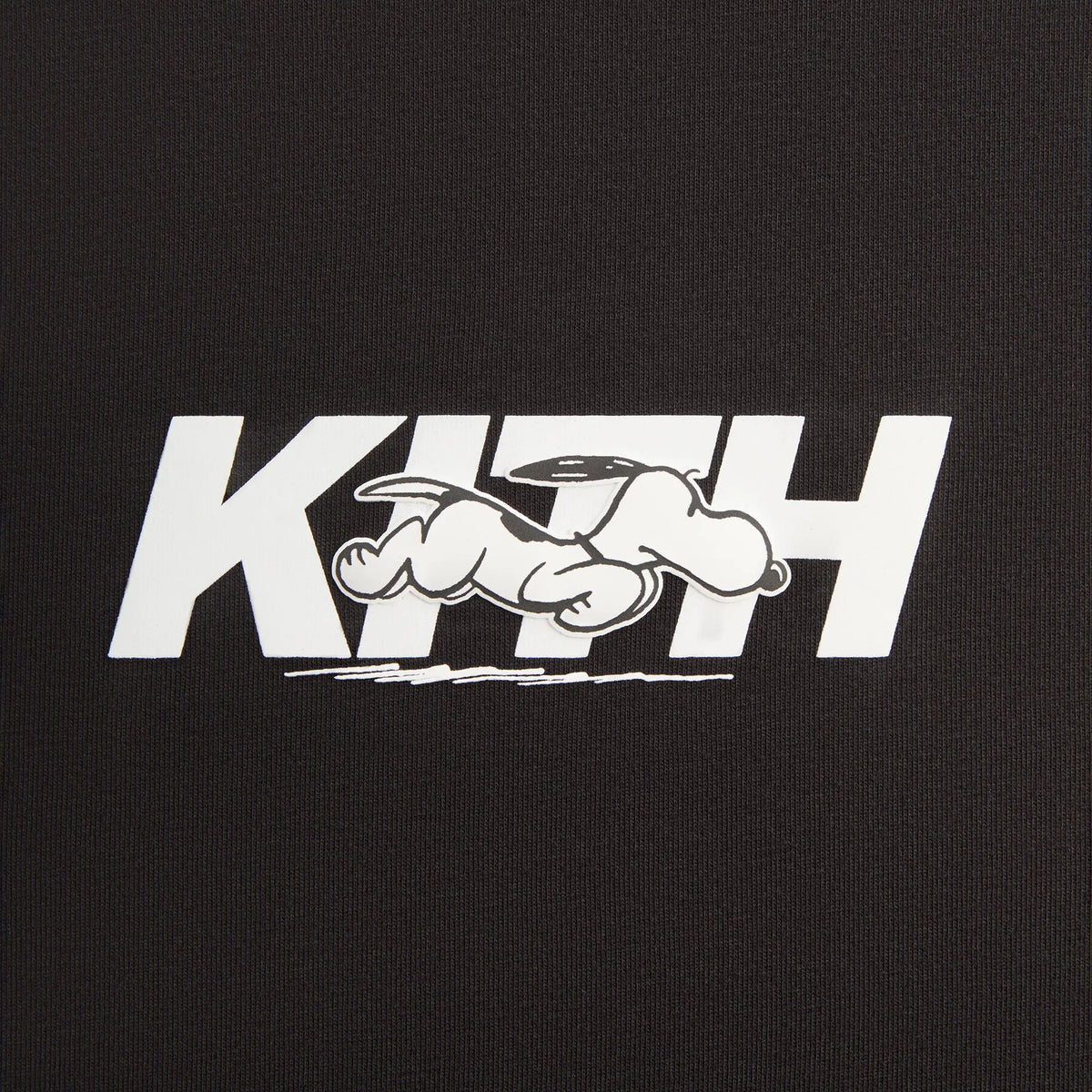 Kith for Peanuts Snoopy Run Fast Logo Tee - Black