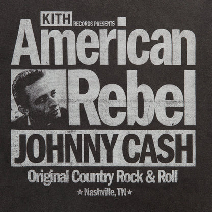 Kith Records for Johnny Cash American Rebel Vintage Tee - Black