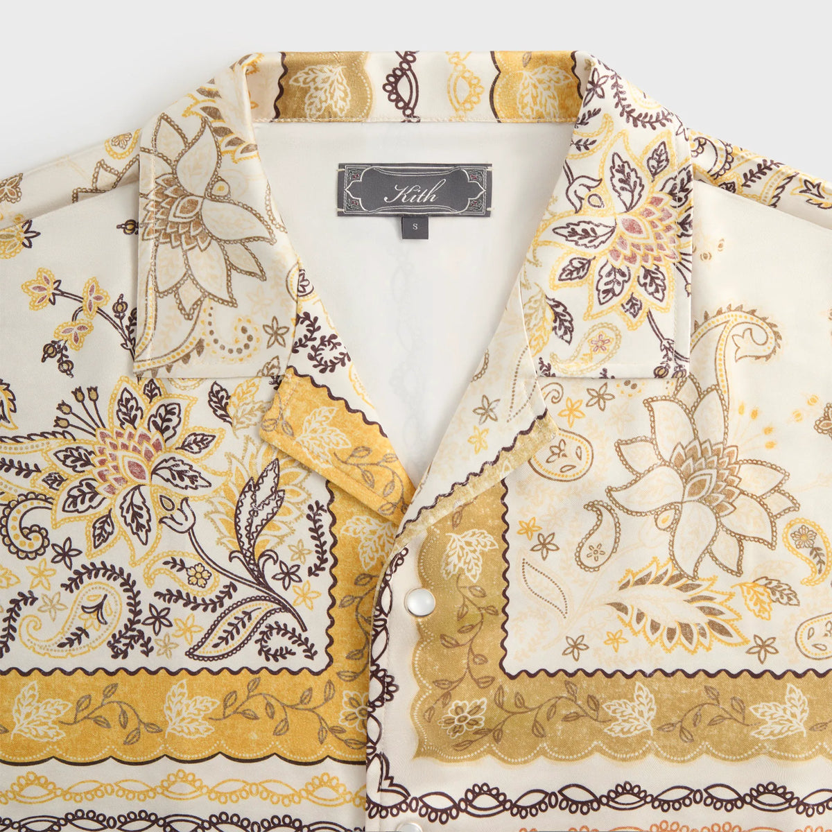 Kith Panelled Bandana Thompson Camp Collar Shirt - Sandrift