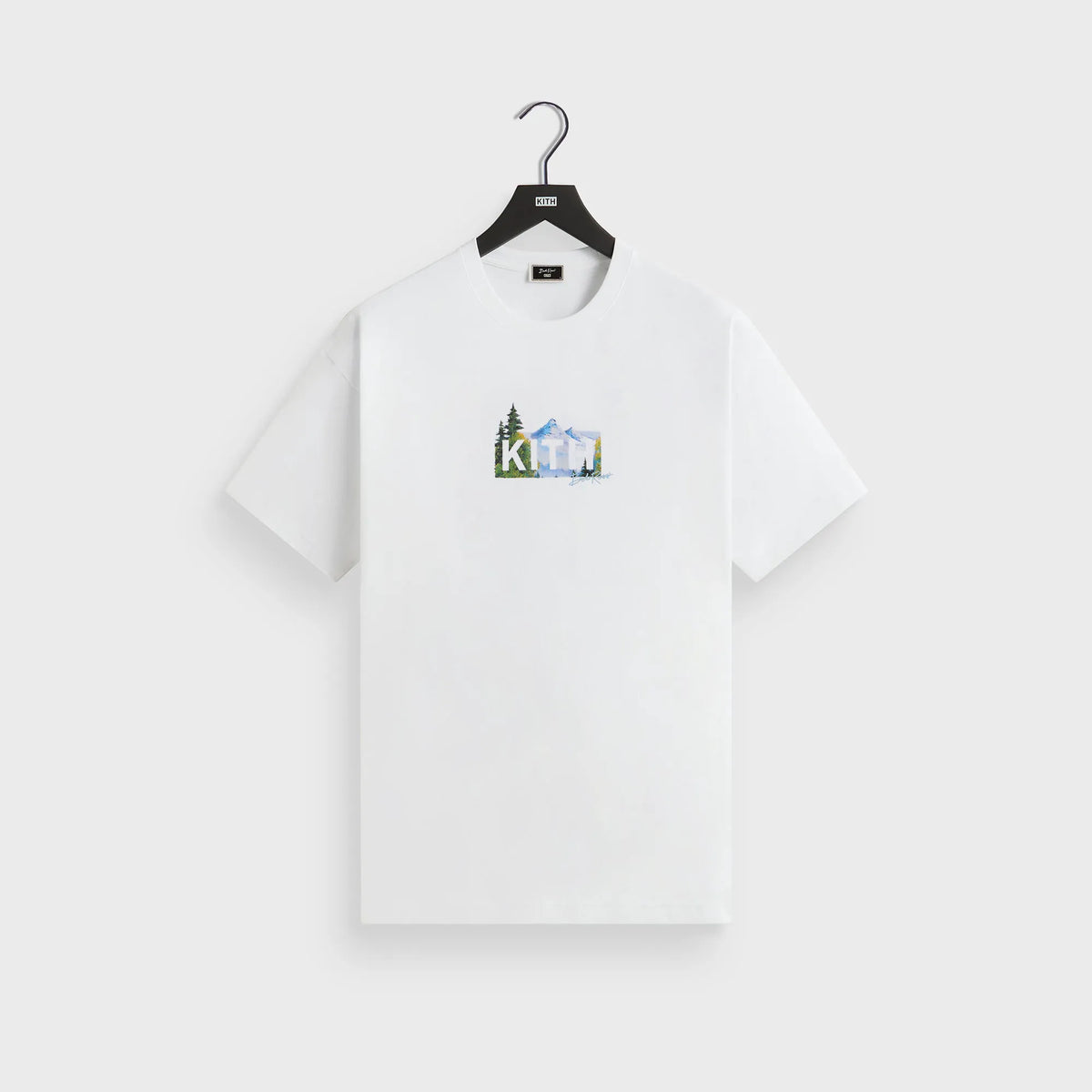 Kith for Bob Ross Mountain Classic Logo Tee - White